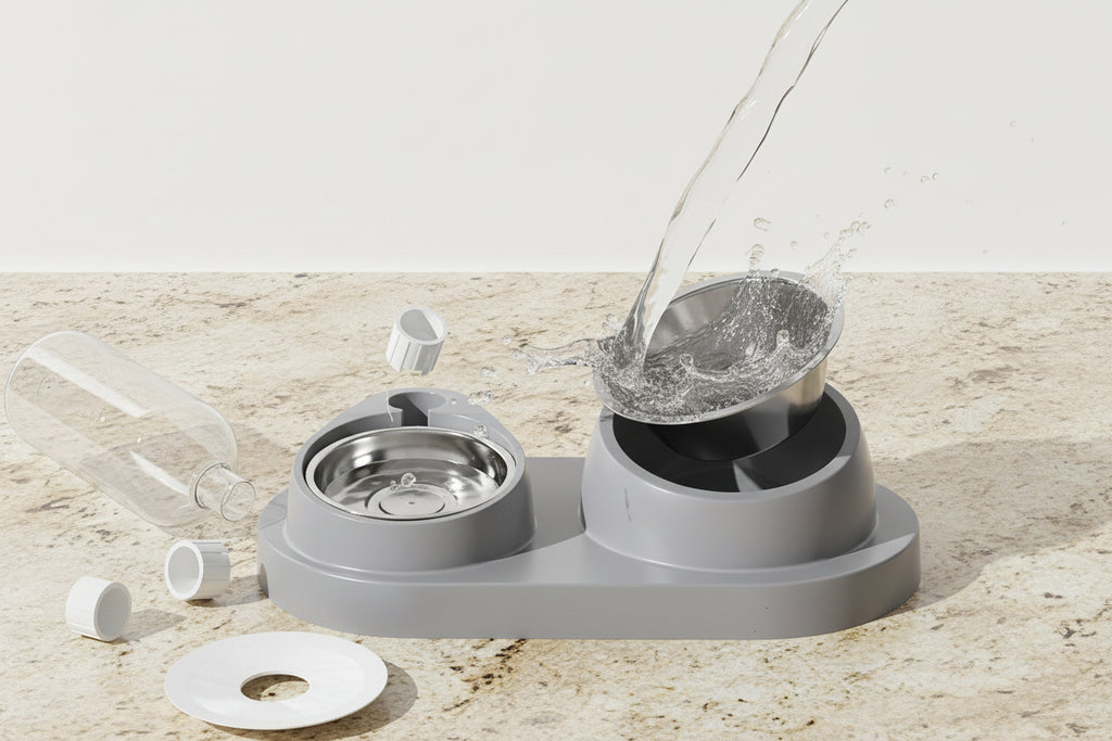 Automatic Drinking Water Oblique Mouthed Cat Bowl