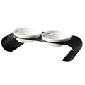 Double Bowl Dog Bowl Iron Frame Protect Spine Ceramic Bowl Set