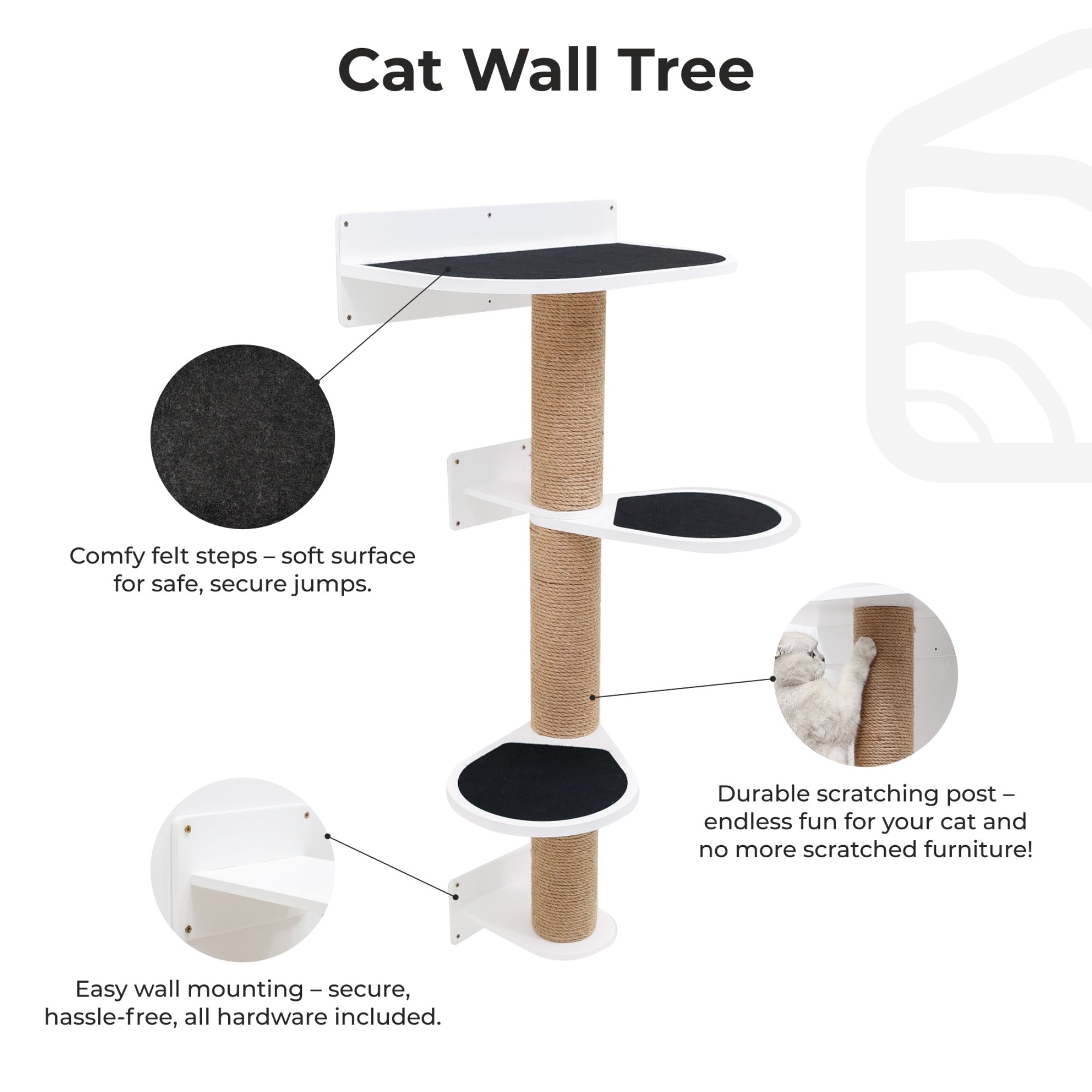 Medium Cat Tree – White